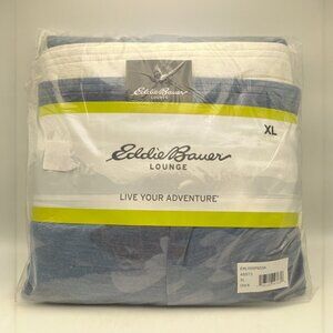 EDDIE BAUER Womens 2 Pack Lounge Pants White & Blue XL NWT